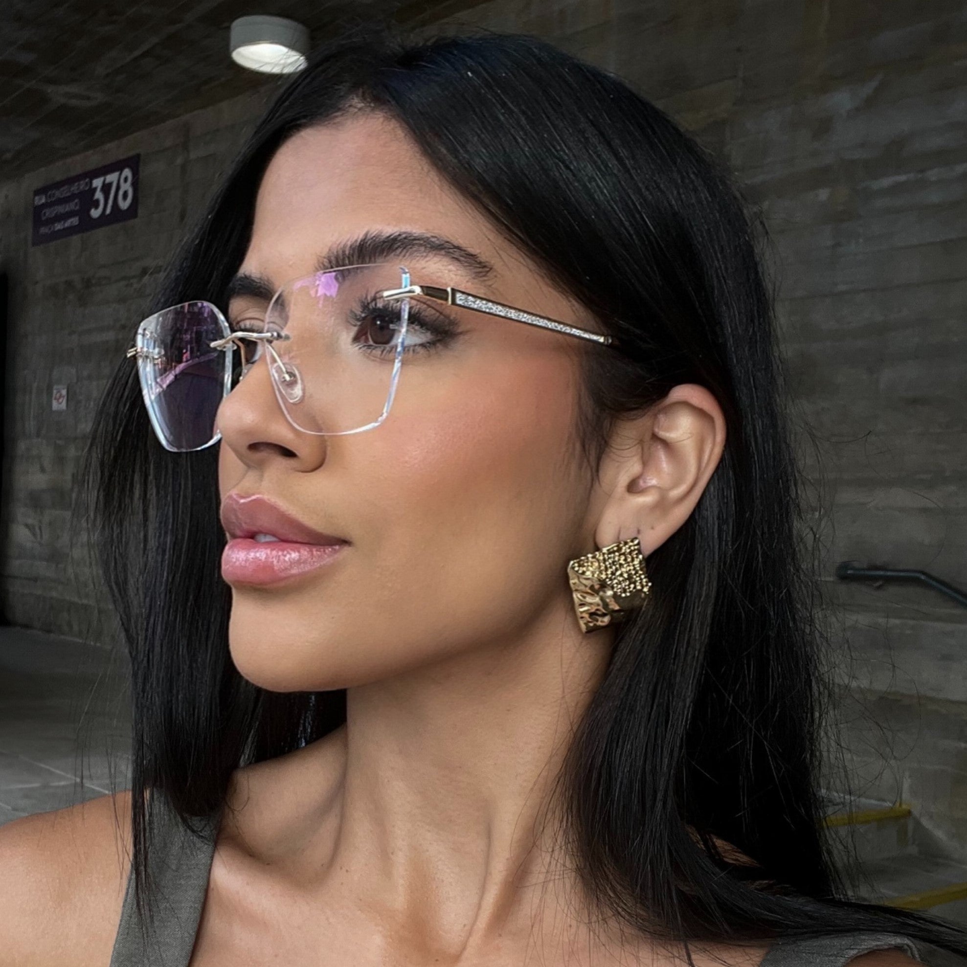 Óculos de Grau Feminino Kessy 480 Dourado